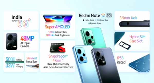 Redmi Note 12系列在印度发布